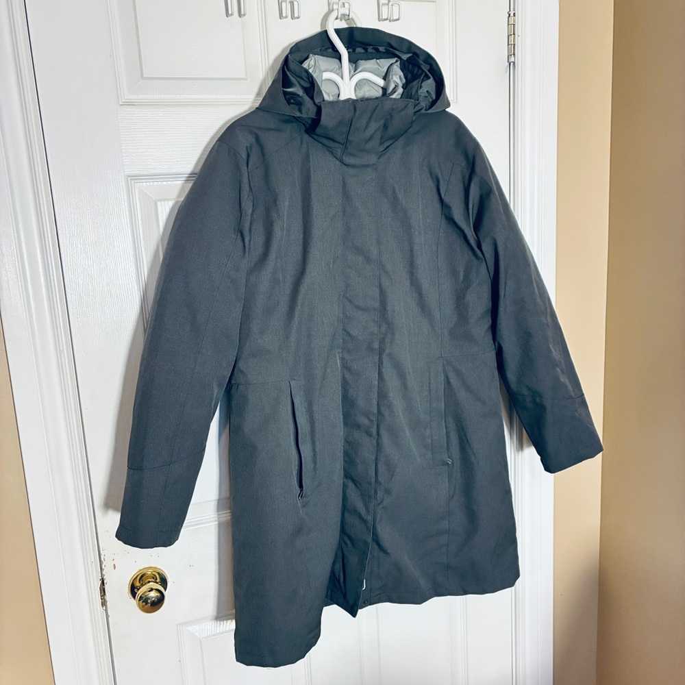 Gotcha Glacier 3-in-1 Winter Parka Jacket Women’s XL Dark Grey Quilted Liner